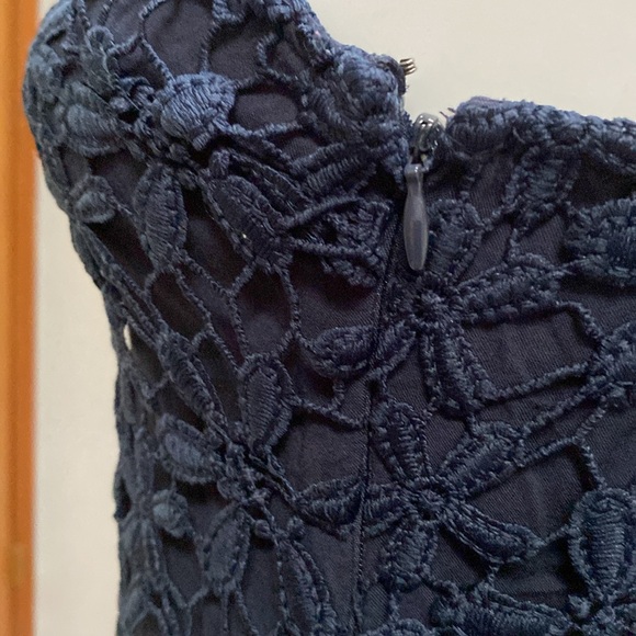 Hollister Women’s Crochet Dark Blue Lace Mini Dress. Size S - Picture 4 of 7